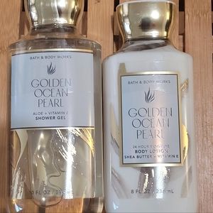 Bath and Body Works Golden Ocean Pearl Body Set